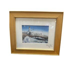 Neil Depew PEGGY'S COVE Lithograph Signed, Professionally Framed, Nova Scotia‎